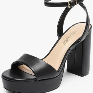 Dream Pairs Black Platform Heels